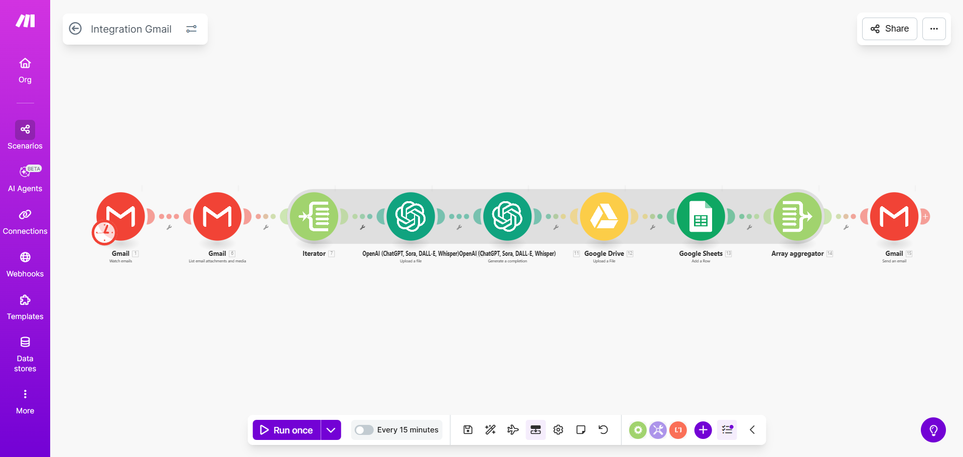 Email Attachments Sorting