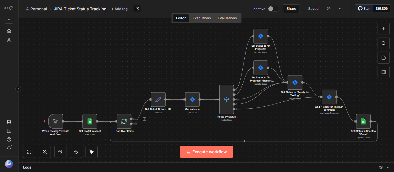 JIRA Ticket Status Tracking